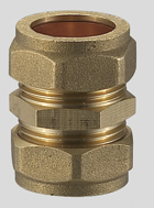 Brass Compression Fitting Straight Coupler CxC