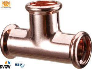 Copper Press Fitting T-Coupling Reduction 28