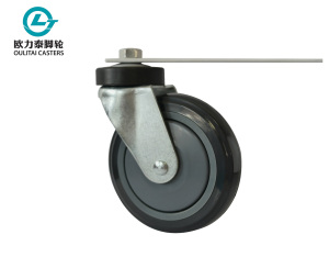 5 Inch PU Shopping Trolley Casters